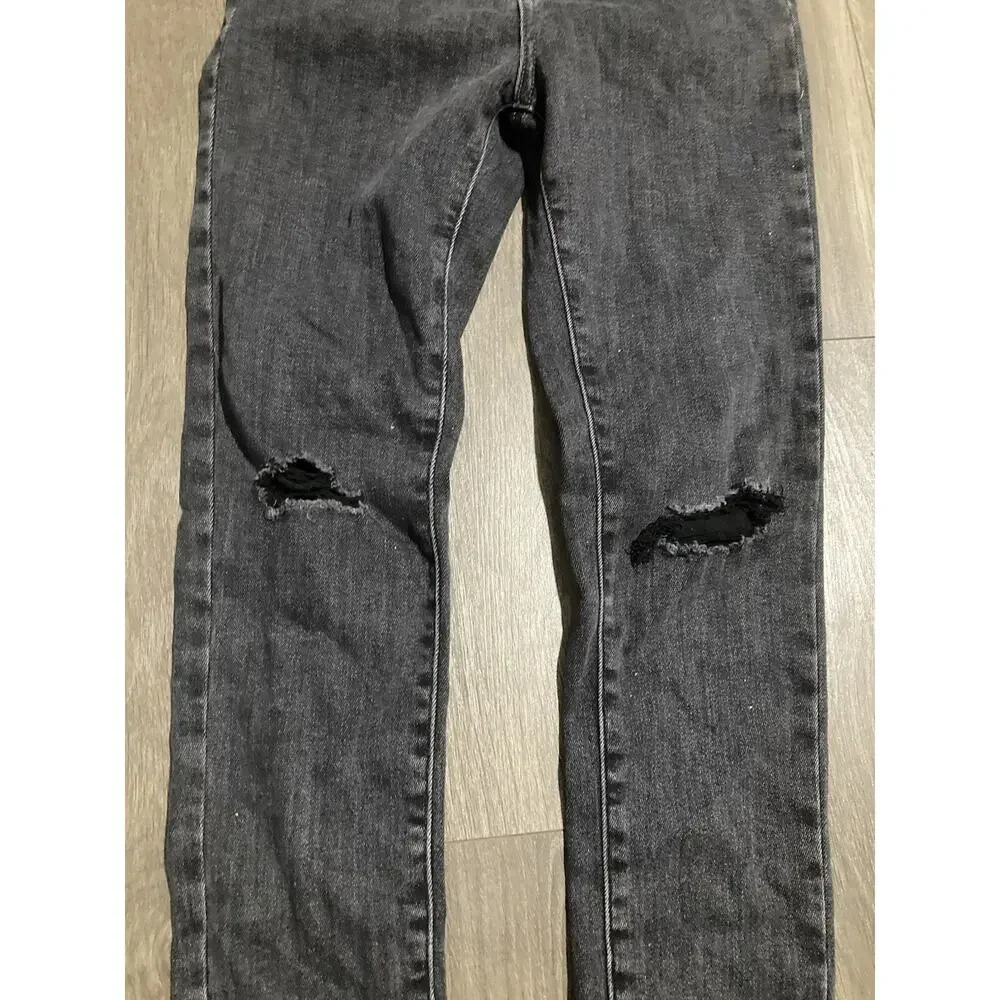 Old Navy Girls Size 12 High Rise Rockstar Jeggings Black Faded Distressed Jeans